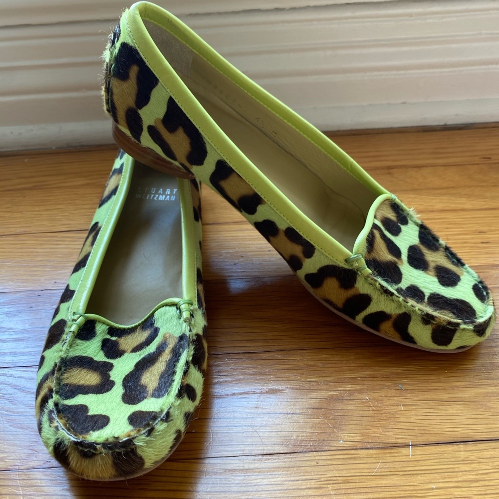 Stuart Weitzman Loafers leopard pony hair
